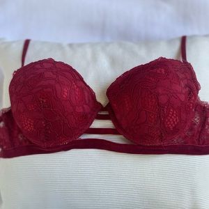 Red Lace Push-Up Bra